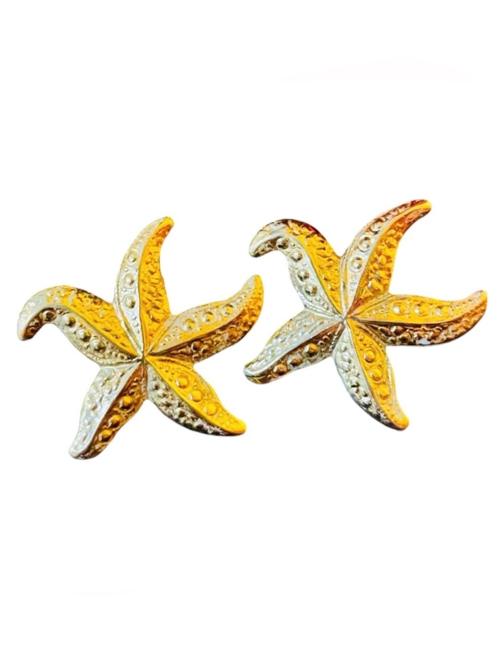 🔴Vintage Avon Starfish Gold Tone Earrings